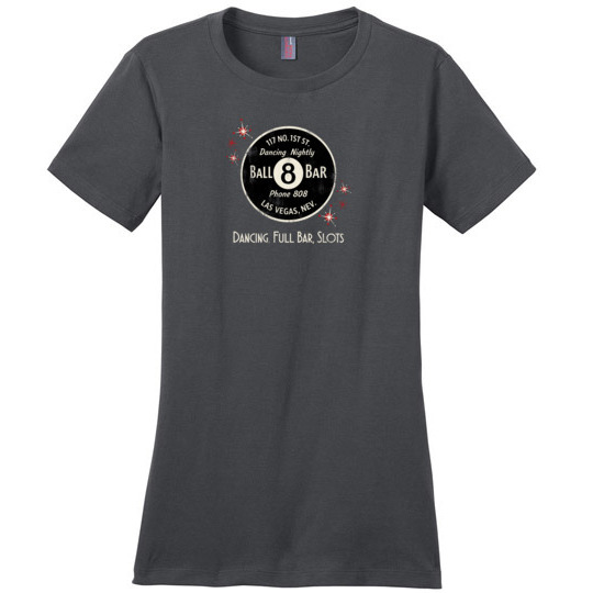8 Ball Bar and Casino, Las Vegas, Ladies Cotton Tee