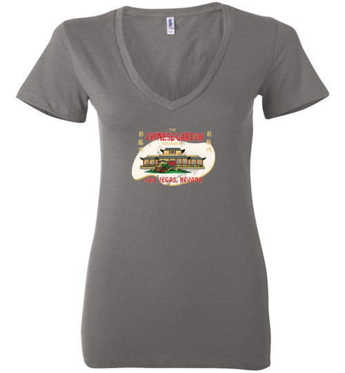 Chinese Garden Restaurant, Las Vegas, Bella Ladies V-Neck Tee