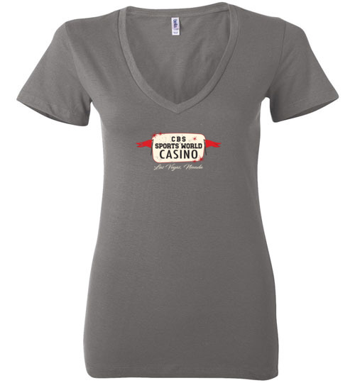 CBS Sports World Casino, Las Vegas, Bella Ladies V-Neck Tee