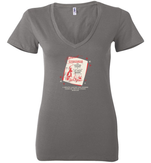 Cinnabar Lounge and Restaurant, Las Vegas, Version 2, Bella Ladies V-Neck Tee
