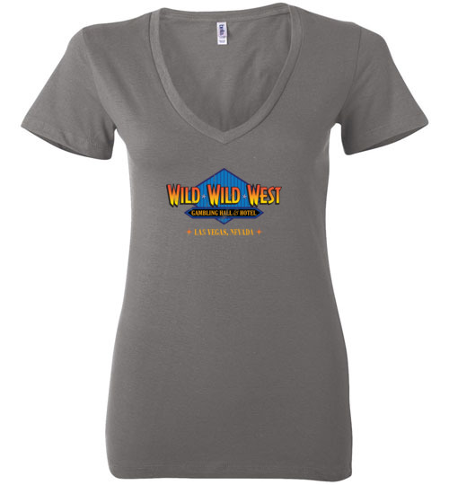 Wild Wild West Hotel and Casino, Las Vegas, Bella Ladies V-Neck Tee