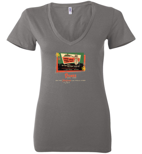 Dunes Hotel and Casino, Las Vegas, Version 10, Bella Ladies V-Neck Tee