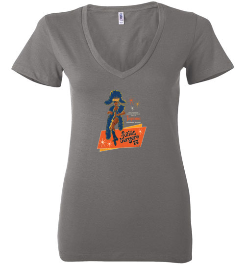 Folies Bergere 75 Revue, Las Vegas, Version 2, Bella Ladies V-Neck Tee