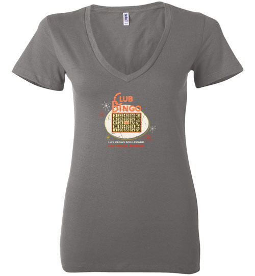 Club Bingo and Casino, Las Vegas, Bella Ladies V-Neck Tee