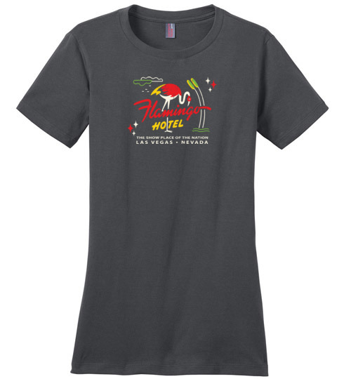 Flamingo Hotel and Casino, Las Vegas, Version 2, Ladies Cotton Tee