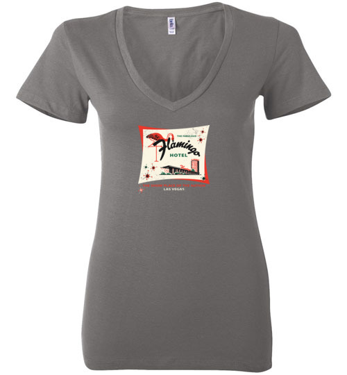 Flamingo Hotel and Casino, Las Vegas, Bella Ladies V-Neck Tee