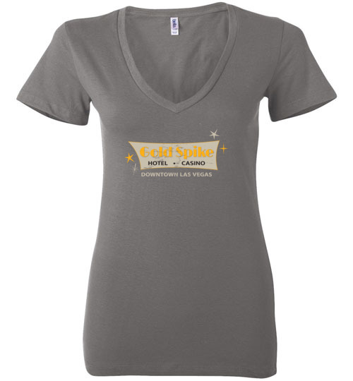 Gold Spike Hotel and Casino, Las Vegas, Bella Ladies V-Neck Tee