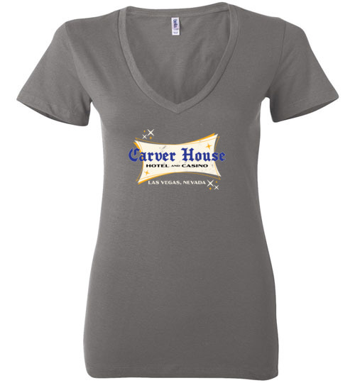 Carver House Hotel and Casino, Las Vegas, Bella Ladies V-Neck Tee