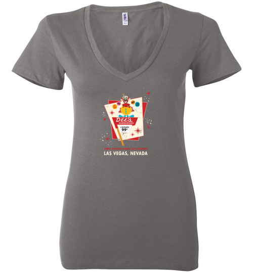 Dee's Hamburgers Restaurant, Las Vegas, Bella Ladies V-Neck Tee