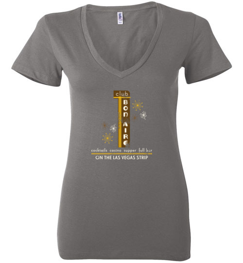 Club Bon Aire Casino and Bar, Las Vegas, Bella Ladies V-Neck Tee