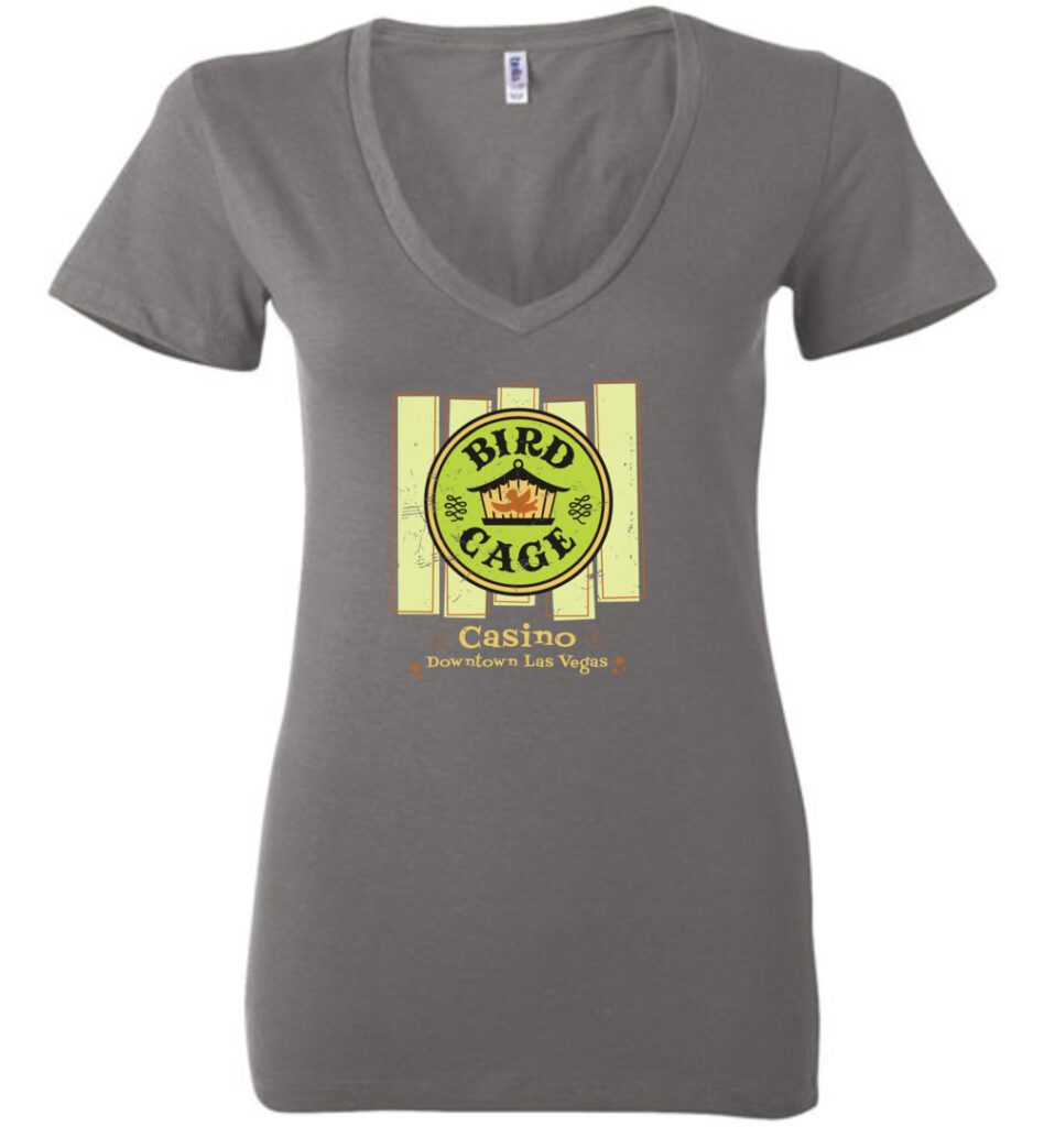 Bird Cage Casino, Las Vegas, Bella Ladies V-Neck Tee