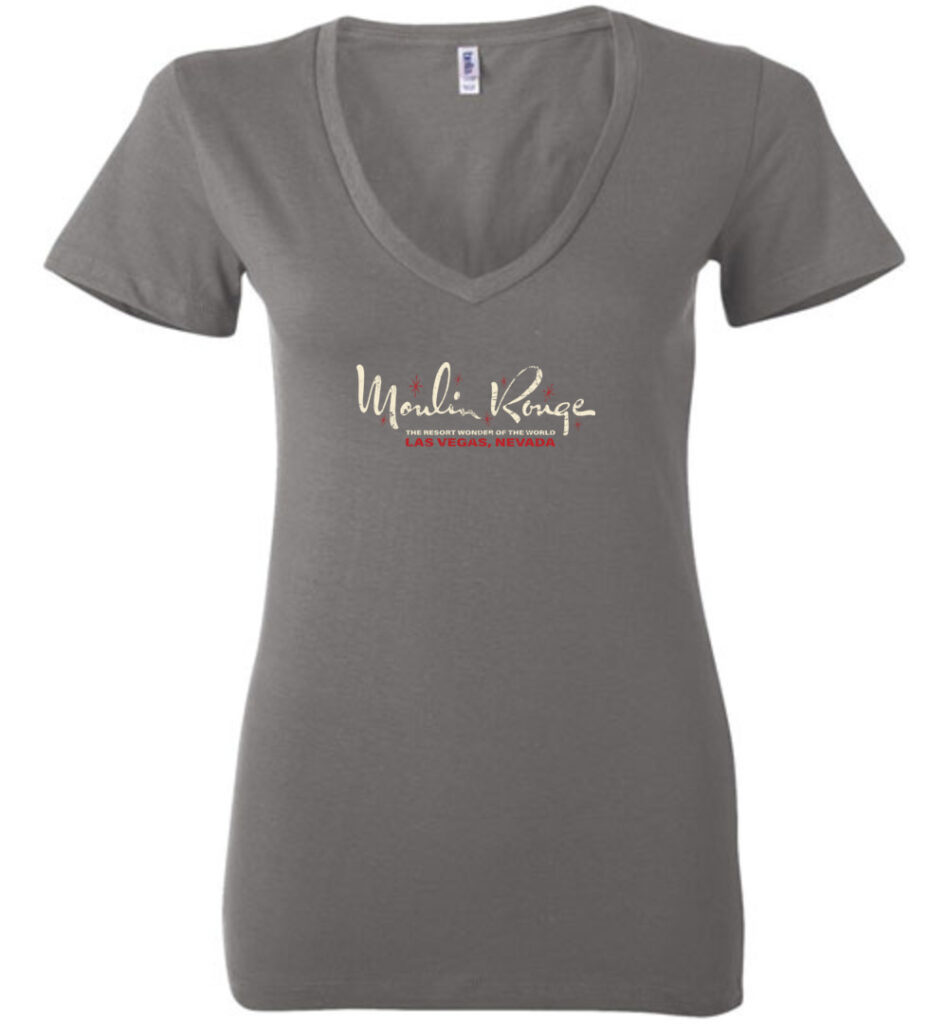 Moulin Rouge Hotel and Casino, Las Vegas, Version 3, Bella Ladies V-Neck Tee