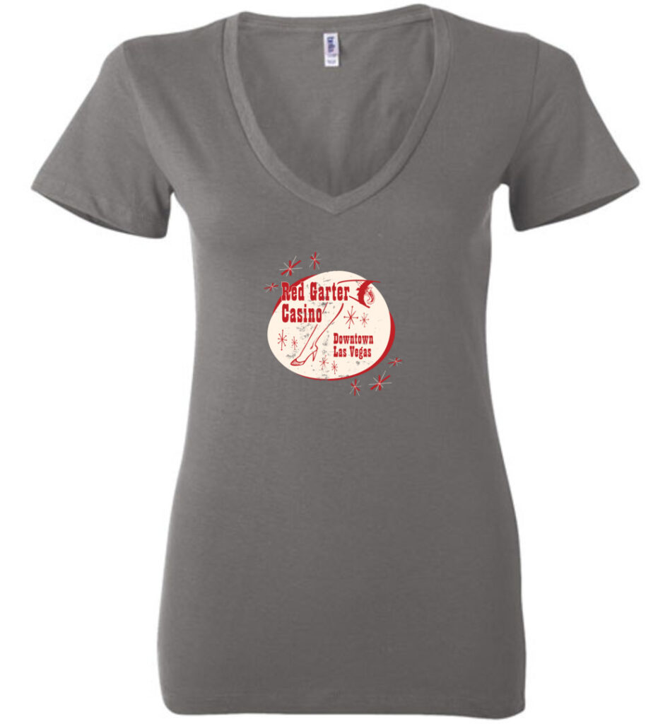 Red Garter Casino, Las Vegas, Version 1, Bella Ladies V-Neck Tee