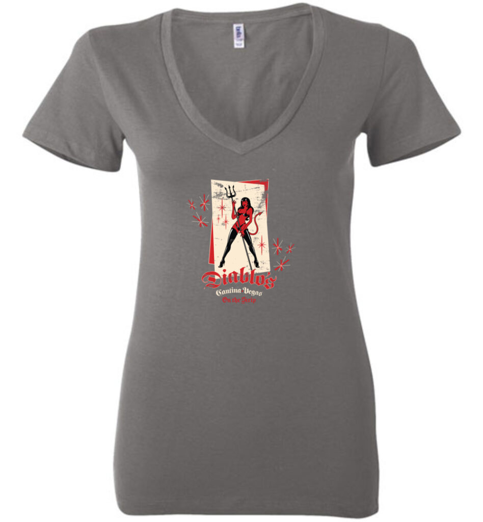 Diablo's Cantina Restaurant, Las Vegas, Bella Ladies V-Neck Tee