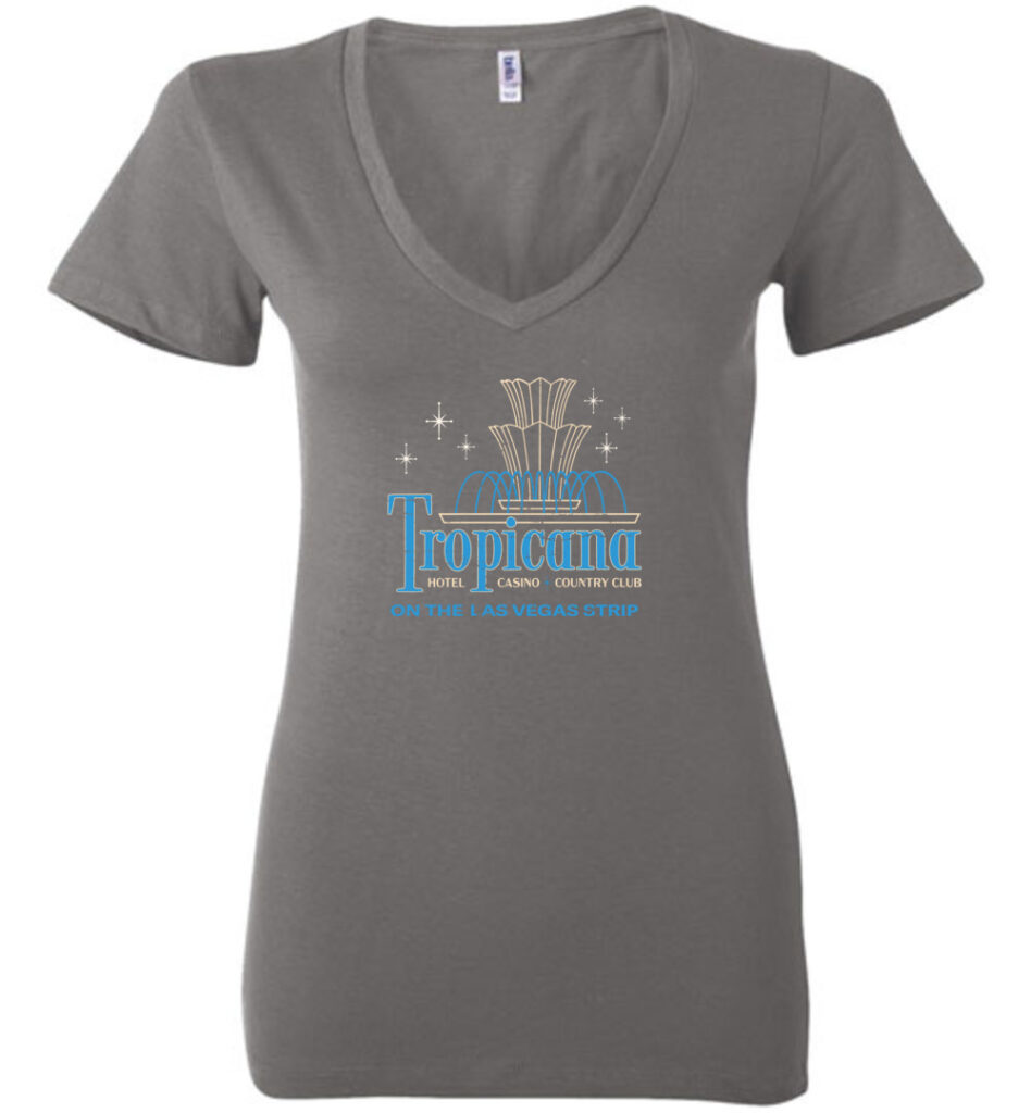 Tropicana Hotel and Casino, Las Vegas, Version 5, Bella Ladies V-Neck Tee