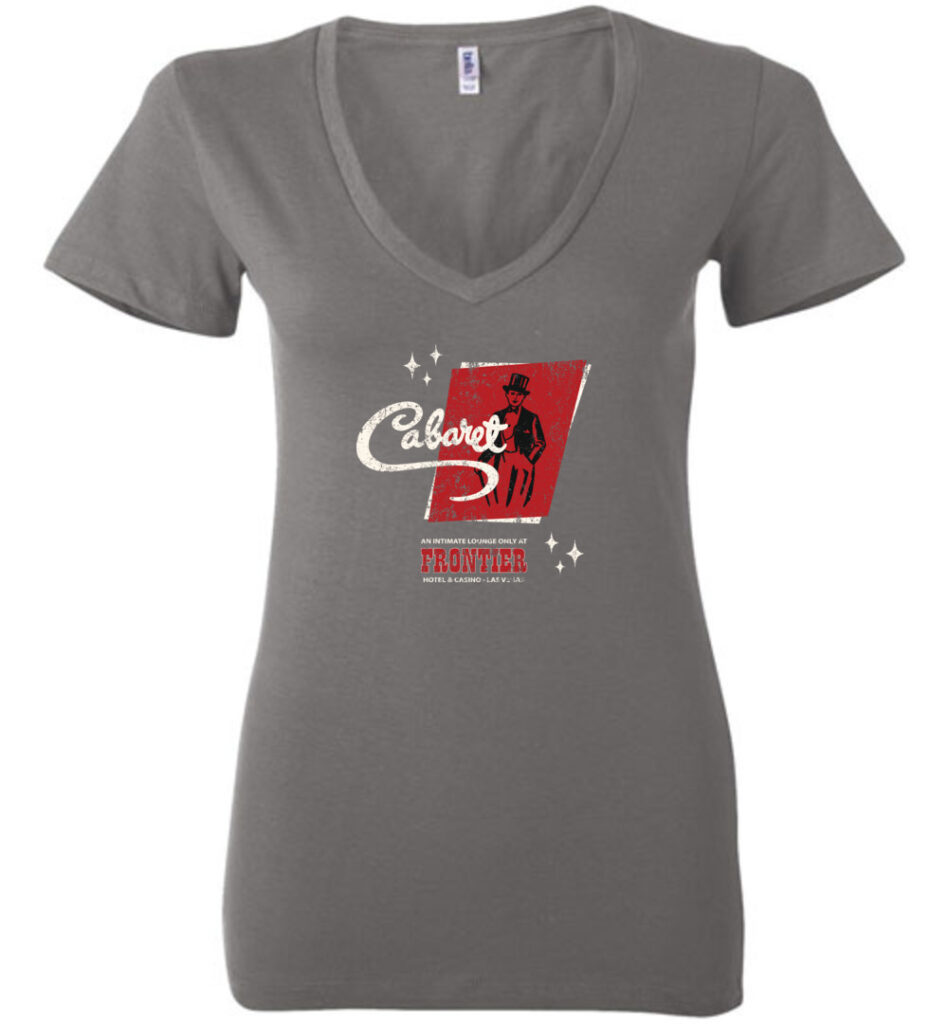 Cabaret Lounge at Frontier Hotel and Casino, Las Vegas, Bella Ladies V-Neck Tee