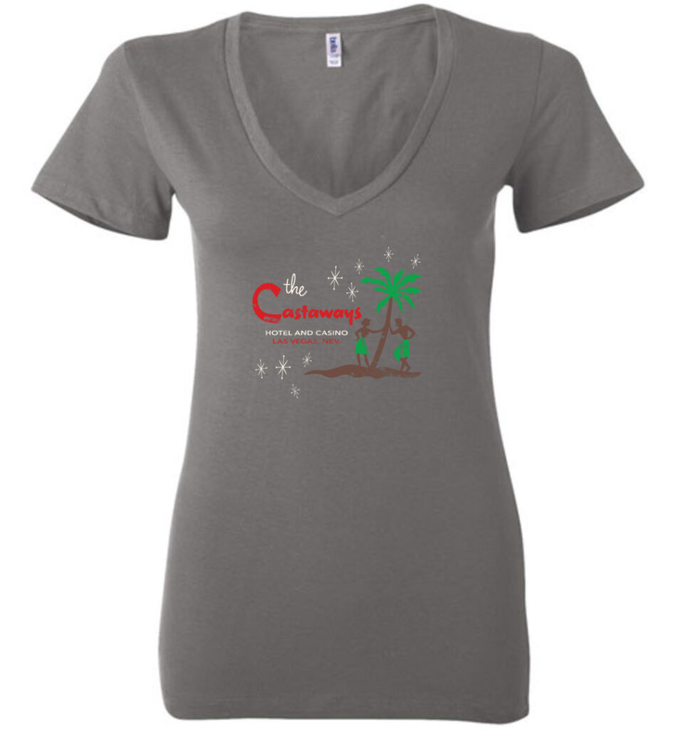 Castaways Hotel and Casino, Las Vegas, Version 8, Bella Ladies V-Neck Tee