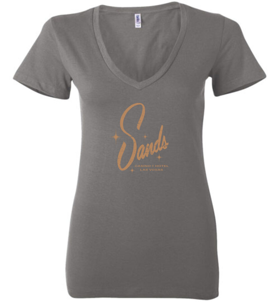 Sands Hotel and Casino, Las Vegas, Version 10, Bella Ladies V-Neck Tee