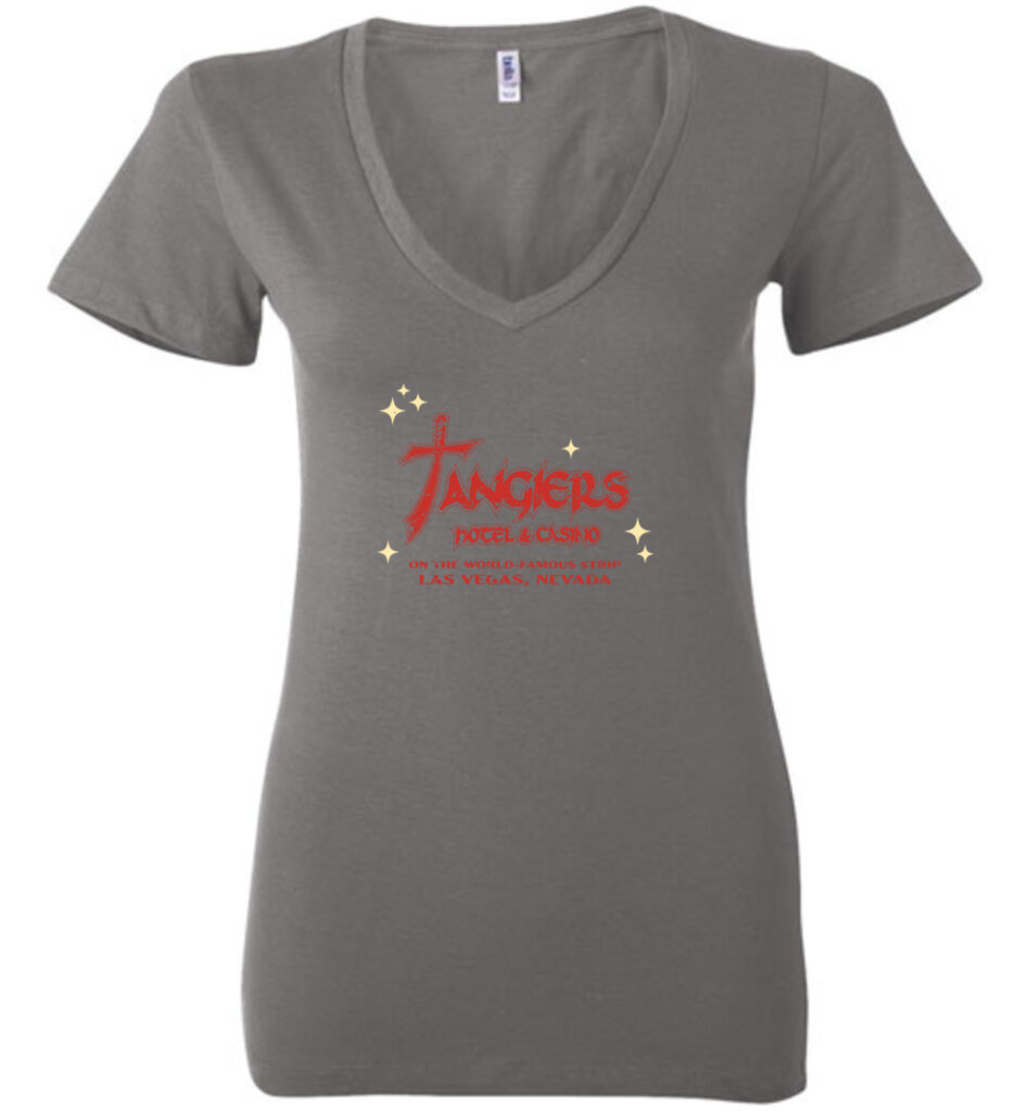 Tangiers Hotel and Casino, Las Vegas, Bella Ladies V-Neck Tee
