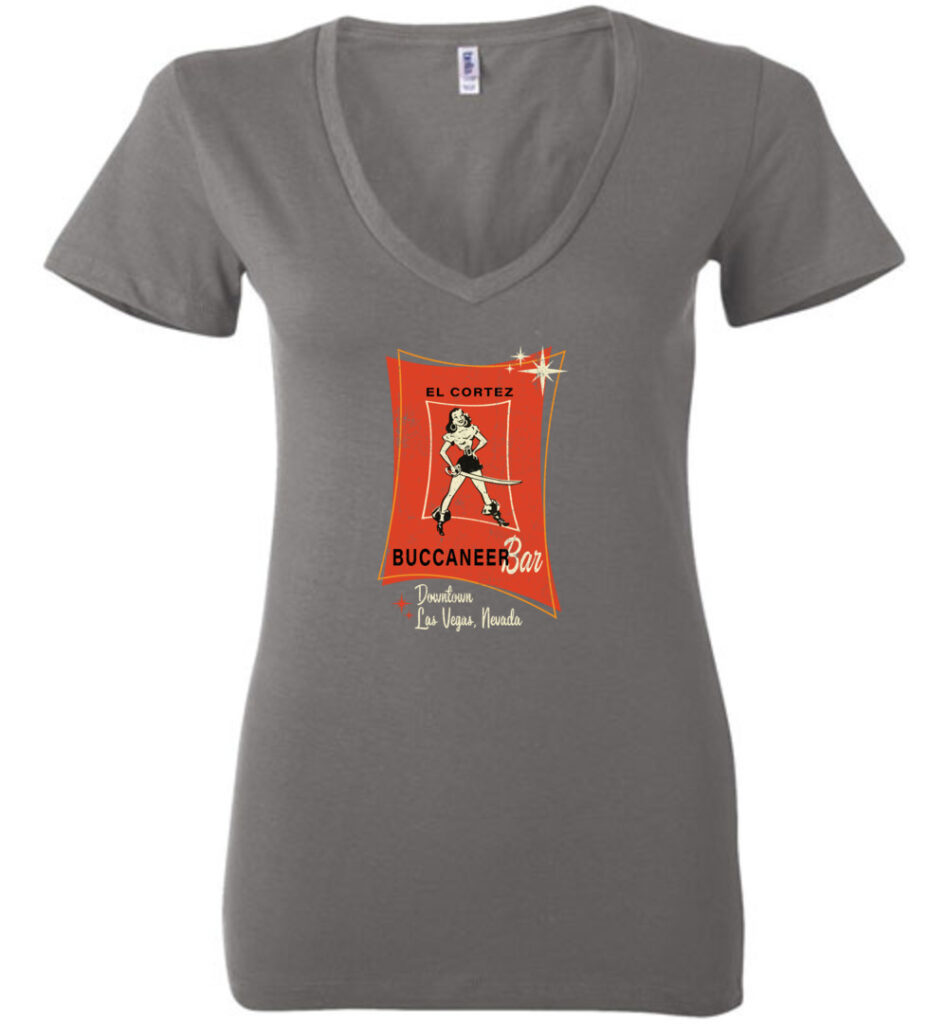 Buccaneer Bar, Las Vegas, Bella Ladies V-Neck Tee