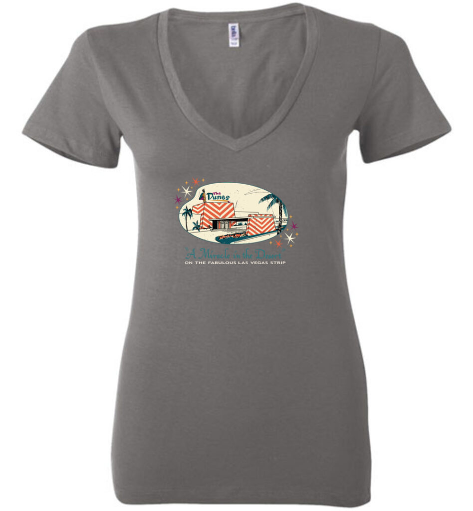 Dunes Hotel and Casino, Las Vegas, Version 9, Bella Ladies V-Neck Tee