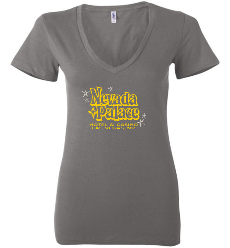 Nevada Palace Hotel and Casino, Las Vegas, Version 2, Bella Ladies V-Neck Tee