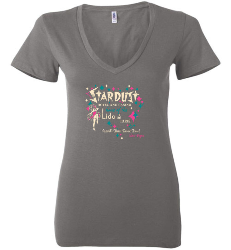 Stardust Hotel and Casino, Las Vegas, Version 9, Bella Ladies V-Neck Tee