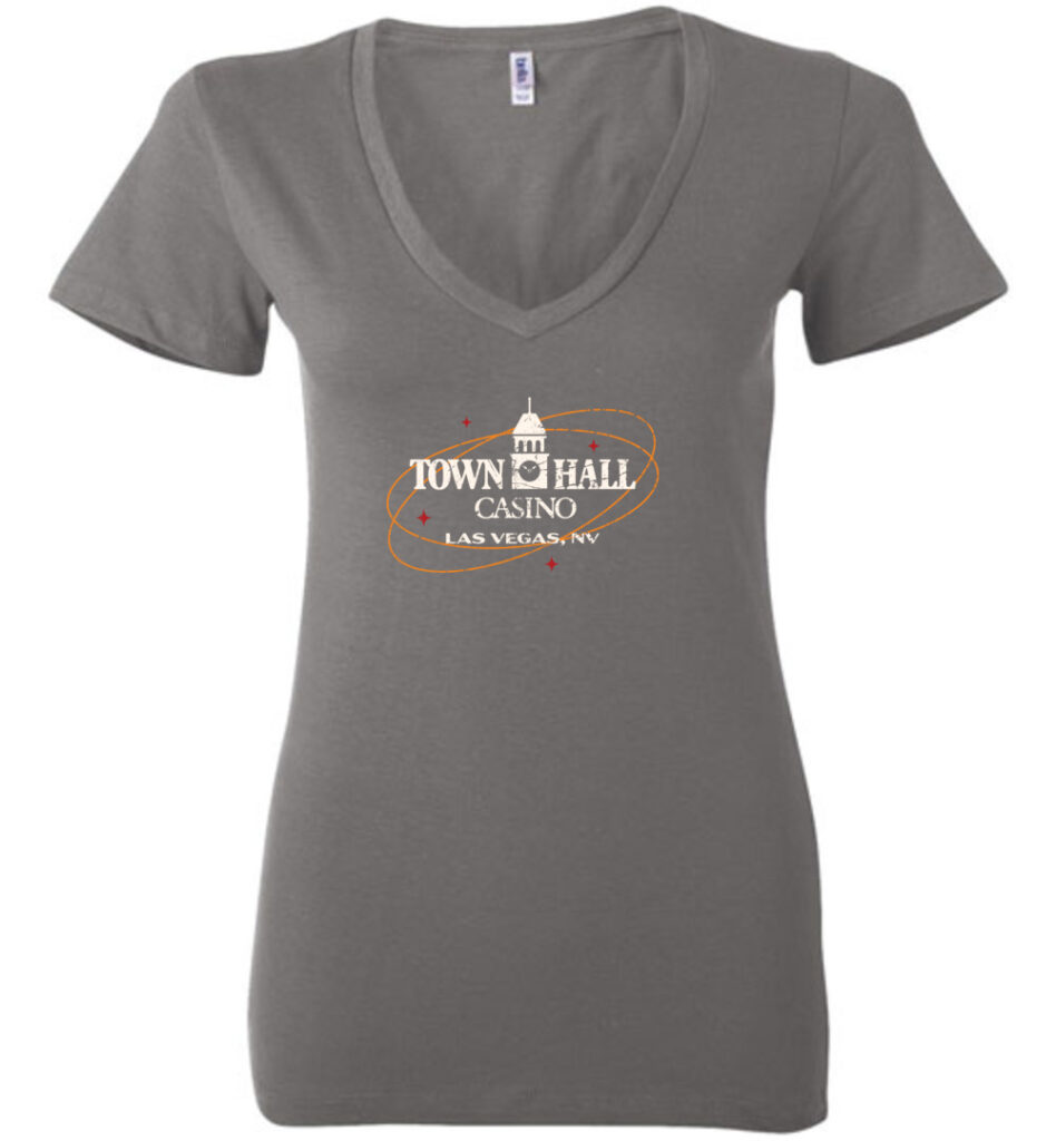 Town Hall Casino, Las Vegas, Bella Ladies V-Neck Tee