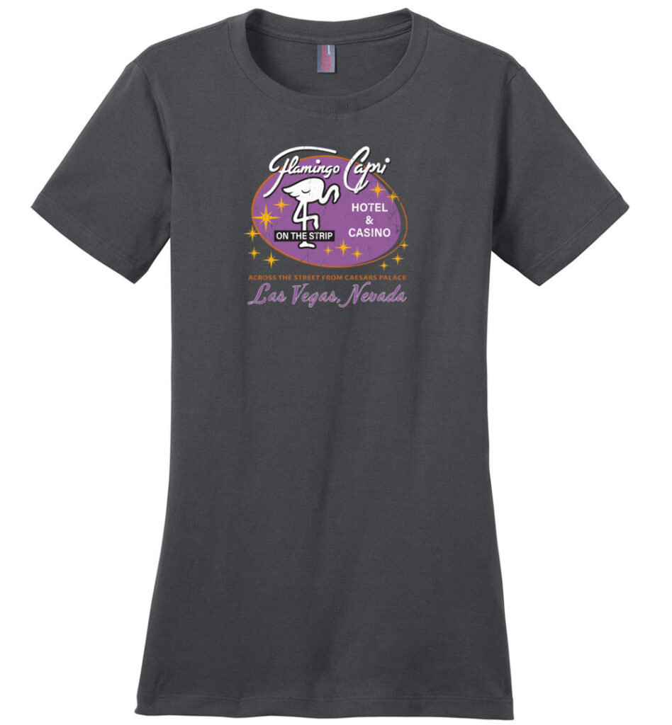 Flamingo Capri Hotel and Casino, Las Vegas, Version 2, Ladies Cotton Tee