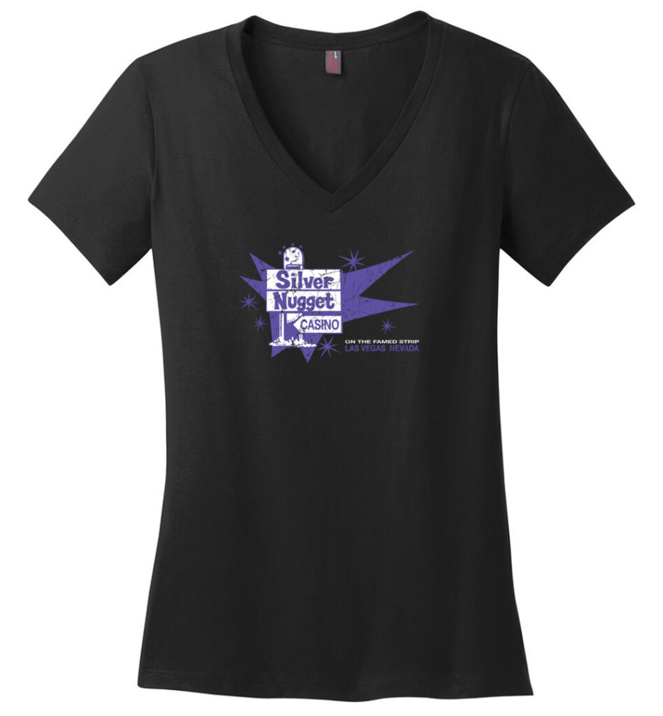 Silver Nugget Casino, Las Vegas, Version 3, Ladies V-Neck Tee