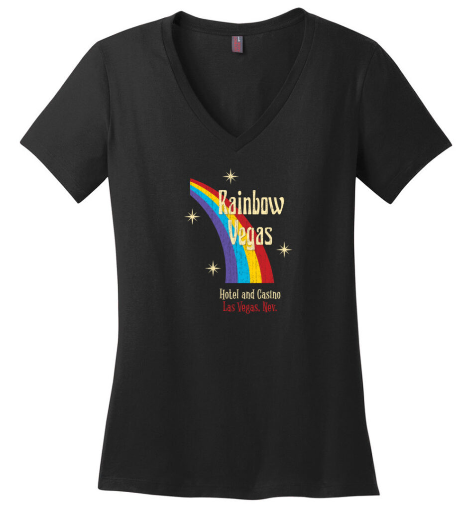 Rainbow Vegas Hotel and Casino, Las Vegas, Ladies V-Neck Tee